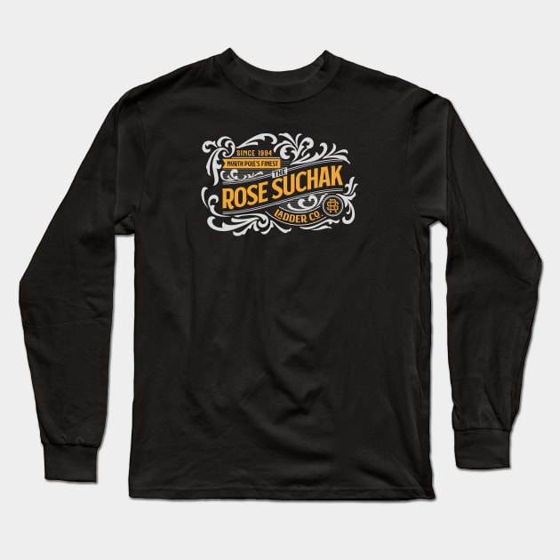 The Rose Suchak Ladder Co. (Silver and Gold on Asphalt) Long Sleeve T-Shirt by jepegdesign